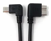 Kable USB - System-S System-S Kabel USB 3.0 20 cm wtyczka Micro B zagięta na 2.0 Micro B 72333257 - miniaturka - grafika 1