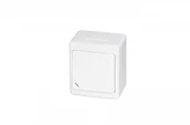 Wyłączniki światła i elektryczne - Pawbol WYLACZNIK BETA, POJEDYNCZY, SCHODOWY, IP44, BIALY D.3110WS - miniaturka - grafika 1