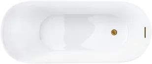 Corsan Wanna wolnostojąca Estella 160 cm z wykończeniem złotym S-302LGL - Wanny - miniaturka - grafika 4