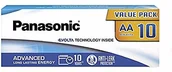 Baterie i akcesoria - Panasonic EVOLTA TECHNOLOGY wewnątrz, AA Mignon LR6, 10 sztuk w opakowaniu bez plastiku, 1,5 V, bateria premium z długotrwałą energią, bateria alkaliczna KOL - miniaturka - grafika 1