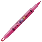 Zakreślacze - UNi Uni Propus Window Double-Sided Highlighter Pen  4.0 MM/0.6 MM Twin Tip  Pink PUS102T.13 - miniaturka - grafika 1