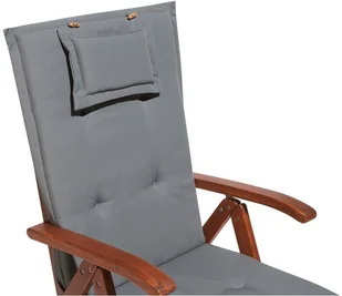 Beliani Zestaw 6 poduszek na krzesła ogrodowe szary TOSCANA - Poduszki ogrodowe - miniaturka - grafika 4