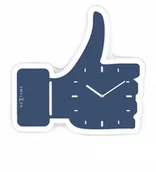 Zegary - Nextime ścienny Thumbs Up 41,5 cm x 40 cm (3072bl) - miniaturka - grafika 1