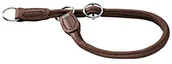 Obroże dla psów - HUNTER Hunter hundedressurhalsung Round & Soft ze skóry nappa, 50, brązowy - miniaturka - grafika 1