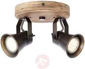 Lampy sufitowe - Brilliant Spot sufitowy Seed, 2-punktowy, czarny - miniaturka - grafika 1