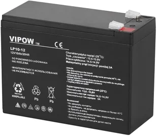 Vipow Akumulator żelowy 12V 10Ah - Akumulatory ogólnego zastosowania - miniaturka - grafika 4