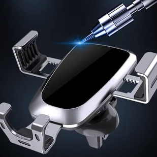 Hurtel Grawitacyjny uchwyt samochodowy do smartfona na kratkę nawiewu srebrny (YC08) - Uchwyty samochodowe do telefonów Hurtel Grawitacyjny uchwyt samochodowy do smartfona na kratkę nawiewu srebrny (YC08) - Uchwyty samochodowe do telefonów - miniaturka - grafika 8