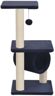 vidaXL Drapak dla kota z słupkami sizalowymi, 65 cm, granatowy - Drapaki dla kotów - miniaturka - grafika 2