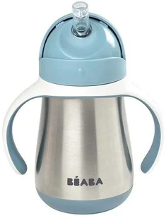 Beaba Butelka - kubek niekapek stalowa ze słomką 250 ml windy blue - Butelki dla niemowląt - miniaturka - grafika 10