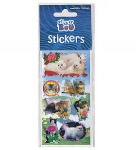 Starpak Naklejka Sticker Boo silver Koty - Przybory szkolne - miniaturka - grafika 4