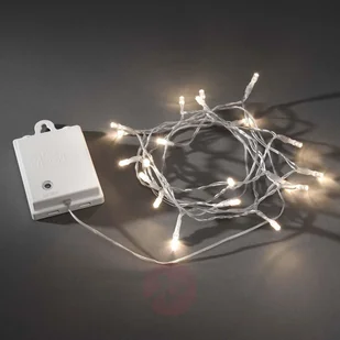 Konstsmide 3722 103 LED łańcuch świetlny/na zewnątrz (IP44)/zasilana na baterie: 4 X AA 1.5 V (brak w wyposażeniu)/O czujnik światła, 6h i 9H Timer/20 ciepło białych diod/przezroczysty - Pozostałe oświetlenie - miniaturka - grafika 2