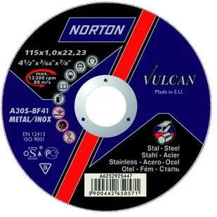 NORTON Tarcza Cięcia Vulcan 230x1,9 Inox 10 Sztuk - Tarcze do pił - miniaturka - grafika 2