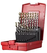 Wiertła - Dormer dormer A002 wiertło spiralne HSS kaseta z Tin 1  10 MM 0,5 rosnąco 19 sztuk w plastikowe pudełko A095 No. 201 A095201 - miniaturka - grafika 1