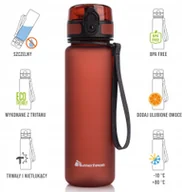 Shakery i bidony sportowe - Bidon Butelka Sportowa Meteor 650 ml czerwony - miniaturka - grafika 1