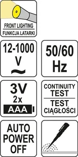 Yato INDUKCYJNY PRÓBNIK NAPIĘCIA YT-28313 - Inne urządzenia pomiarowe - miniaturka - grafika 5