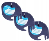 Papier do drukarek - Dymo 3x Taśma do LetraTag 12mmx4m biała 59422 Plas - miniaturka - grafika 1