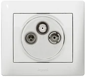 Pozostałe oświetlenie - Legrand 771073 okładka antena-gniazdko 3 otworów TV-R-S... 771073 - miniaturka - grafika 1