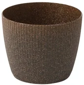 Donice - LAMELA Osłonka doniczki Magnolia 14 cm brązowa - miniaturka - grafika 1