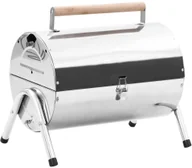 Grille - vidaXL Przenośny grill węglowy, stal nierdzewna, podwójny ruszt - miniaturka - grafika 1