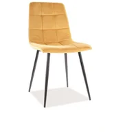 Krzesła - Signal KRZESŁO MILA VELVET CZARNY STELAŻ/CURRY MILAVCCU - miniaturka - grafika 1