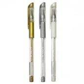 Długopisy - Długopis żelowy DECO PEN złoty/srebrny/biały 0,7mm /CR012/MIX/ AM478 - miniaturka - grafika 1