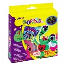 KW Trade Ciastolina 4 kolory Fluo, 1 szt. KW791 - Masy plastyczne - miniaturka - grafika 3