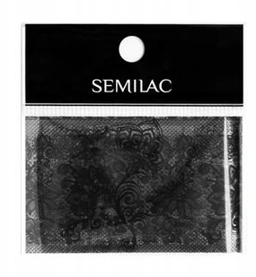 Semilac Folia Transferowa Koronka Black Lace - Ozdoby do paznokci - miniaturka - grafika 2