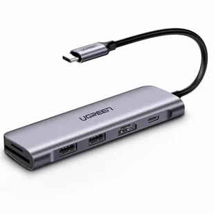 UGREEN Adapter 6w1 UGREEN Hub USB-C do 2x USB 3.0 + HDMI + SD/MicroSD + PD - Adaptery i przejściówki - miniaturka - grafika 2