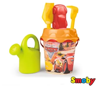 Smoby Wiaderko z akcesoriami Auta GXP-580494 - Zabawki do piasku - miniaturka - grafika 4