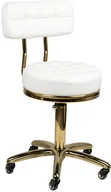 Krzesła i taborety kosmetyczne - TABORET KOSMETYCZNY GOLD AM-961 BIAŁY 131988 - miniaturka - grafika 1