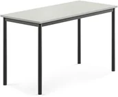 Meble do szkół i przedszkoli - AJ Produkty Stół BORS, 1200x600x720 mm, laminat szary, antracyt - miniaturka - grafika 1