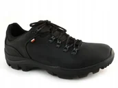 Buty trekkingowe męskie - Wojas 9377-91 Buty Trekkingowe Czarne Skóra 43 - miniaturka - grafika 1
