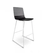Taborety i hokery - Resol Hoker Wire Sled Stool Black-White 4983 - miniaturka - grafika 1