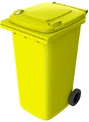 Pojemniki przemysłowe - Pojemnik Na Odpady, Polietylen 120 L. Żółty - miniaturka - grafika 1