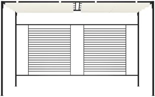 vidaXL Altana ogrodowa ze zwijanym dachem, 3x4x2,3m, kremowa, 180 g/m! 313623 - Altany ogrodowe - miniaturka - grafika 2