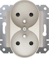 Gniazdka elektryczne - Schneider Gniazdo wtyczkowe Asfora EPH9810223 podwójne z uziemieniem kremowe - miniaturka - grafika 1