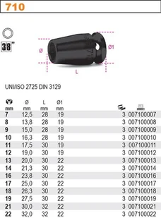 Beta NASADKA UDAROWA 3/8" 17MM 710-17 - Klucze i nasadki - miniaturka - grafika 2