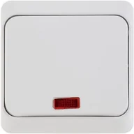 Wyłączniki światła i elektryczne - Schneider Electric Włącznik pojedynczy z podświetleniem PRIMA biały - miniaturka - grafika 1