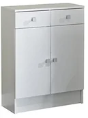 Szafki łazienkowe - Symbiosis symbiosis 6038 a2121 a17 kuchenny szafka pod umywalkę z 2 drzwiami i 2 szufladami, wykonana z płyty wiórowej, biały 6038A2121A17 - miniaturka - grafika 1