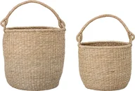 Pudła i pojemniki do przechowywania - Bloomingville Kosze do przechowywania Bloomingville z trawy morskiej 2 szt. 82047370 - miniaturka - grafika 1