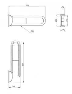 Deante Uchwyt stalowy przyścienny składany Vital NIV 041D - Słuchawki prysznicowe - miniaturka - grafika 6