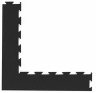 Maty do ćwiczeń - Marbo Sport Komplet dwóch narożników profesjonalnej podłogi pod wolne ciężary Premium puzzle czarny - GH-puzzle-corner-black-30 - miniaturka - grafika 1