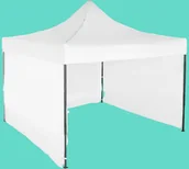 Pawilony ogrodowe - Expodom Namiot ekspresowy 3x3m  stalowy, Biały, 3 ściany boczne - miniaturka - grafika 1