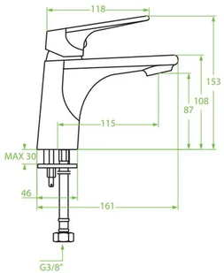 Laveo Plato BLY 022D - Baterie umywalkowe Laveo Plato BLY 022D - Baterie umywalkowe - miniaturka - grafika 2