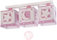 Lampy sufitowe - Dalber Kinder-Deckenleuchte Moonlight, dreiflammig, rosa - miniaturka - grafika 1