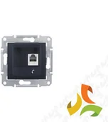 Gniazdka elektryczne - Schneider Electric SEDNA Gniazdo telefoniczne 1 pojedyncze 1xRJ11 grafit SDN4101170 SDN4101170/SCH - miniaturka - grafika 1