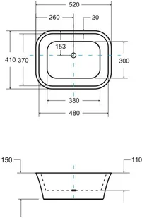 Besco Assos Glam 40x50x15 UMD-A-NBS - Umywalki - miniaturka - grafika 6