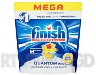 Finish Quantum Max tabletki do zmywarki 64 sztuk cytrynowe - Środki do kuchni i łazienki - miniaturka - grafika 5