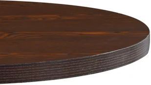 vidaXL Stolik bistro, ciemnobrązowy, 80 cm, MDF - Stoły - miniaturka - grafika 4