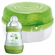 Podgrzewacze butelek i sterylizatory - MAM Sterylizator mikrofalowy, średnica: 28 cm, wysokość: 16,5 cm, zielony - miniaturka - grafika 1